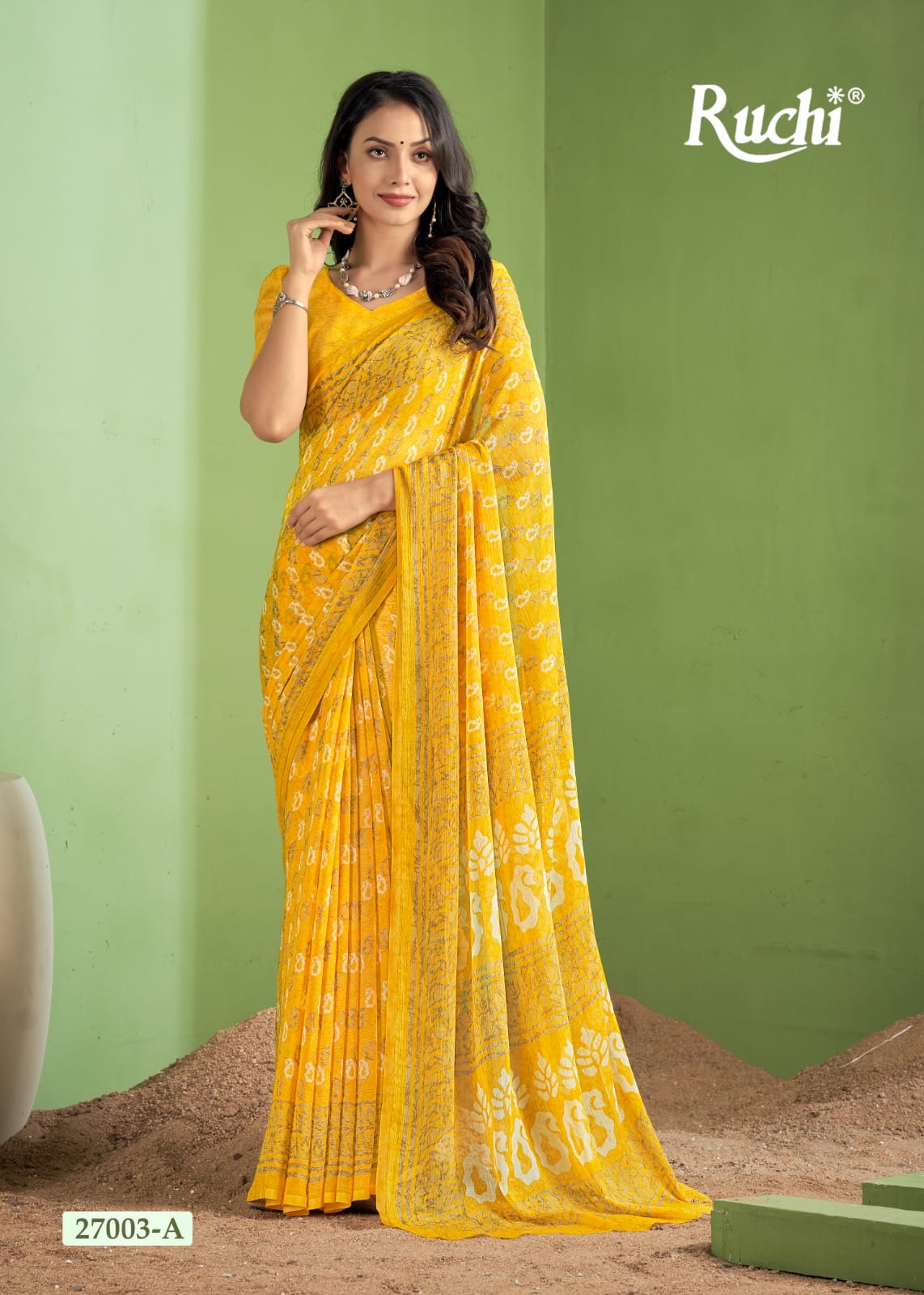 Star Chiffon 138 By Ruchi Printed Designer Chiffon Sarees Wholesalers In Delhi